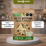 Totopos Keto Botana Crema y Especias 40 Piezas
