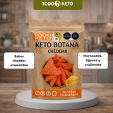 Totopos Keto Botana Queso Cheddar 20 Piezas