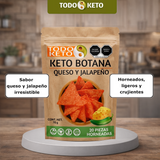 Totopos Keto Botana Queso y Jalapeño 20 Piezas