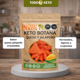 Totopos Keto Botana Queso y Jalapeño 40 Piezas