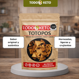 Totopos Keto de Almendra Veganos sin Glúten 40 Piezas