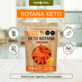 Totopos Keto Botana Queso Cheddar 20 Piezas
