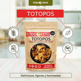 Totopos Keto de Almendra Veganos sin Glúten 40 Piezas