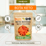 Totopos Keto Botana Queso y Jalapeño 40 Piezas