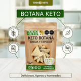 Totopos Keto Botana Crema y Especias 40 Piezas