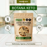 Totopos Keto Botana Crema y Especias 20 Piezas