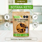 Totopos Keto Botana Limón y Sal 20 Piezas
