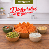 Totopos Keto Sabor Cheddar Botana 40 Piezas