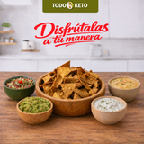 Totopos Keto de Almendra Veganos sin Glúten 40 Piezas