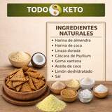 Totopos Keto de Almendra Sal y Limón 40 Piezas