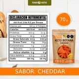 Totopos Keto Botana Queso Cheddar 20 Piezas