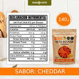 Totopos Keto Sabor Cheddar Botana 40 Piezas