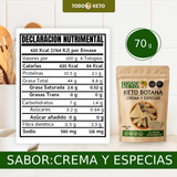 Totopos Keto Botana Crema y Especias 20 Piezas