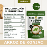 Arroz de Konjac TODO KETO – 40 Piezas de 250 g | Bajo en Carbohidratos, Vegano y Sin Gluten