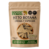 Totopos Keto Botana Crema y Especias 20 Piezas