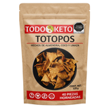 Totopos Keto de Almendra Veganos sin Glúten 40 Piezas
