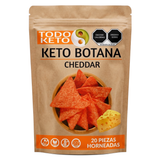 Totopos Keto Botana Queso Cheddar 20 Piezas