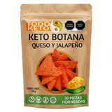 Totopos Keto Botana Queso y Jalapeño 20 Piezas
