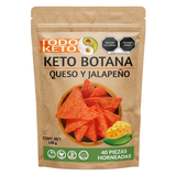 Totopos Keto Botana Queso y Jalapeño 40 Piezas