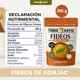 Fideos Keto Pasta de Konjac Shirataki sin Gluten | TODO KETO (250g)