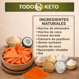 Totopos Keto Botana Queso Cheddar 20 Piezas