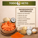 Totopos Keto Botana Queso y Jalapeño 40 Piezas