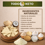 Totopos Keto Botana Crema y Especias 40 Piezas