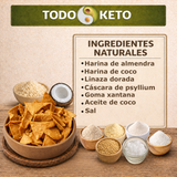 Totopos Keto de Almendra Veganos sin Glúten 40 Piezas