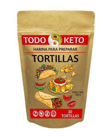 Harina para hacer Tortillas Keto Veganas sin Gluten