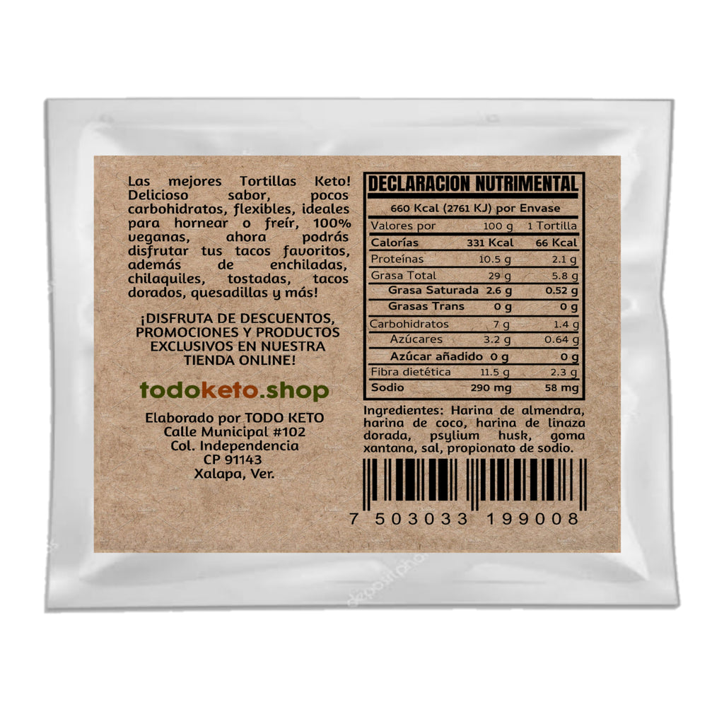 Tortillas Keto de Almendra Low Carb TODO KETO SHOP