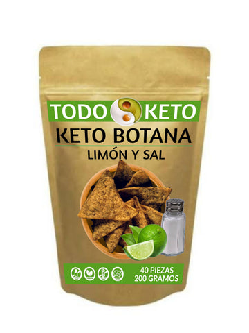 Totopos Keto de Almendra Sal y Limón 40 Piezas